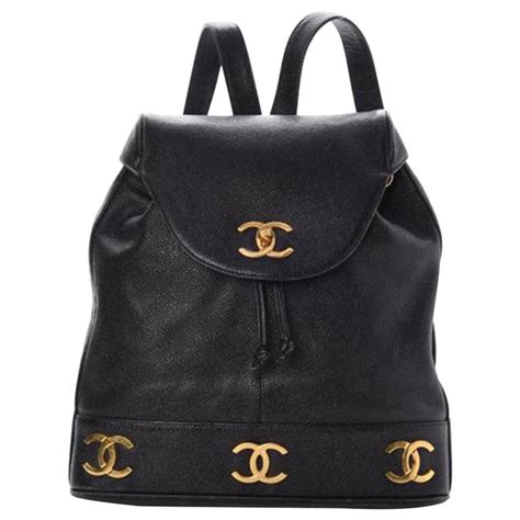 chanel vintage drawstring backpack|Chanel leather backpacks.